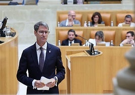 El presidente Capellán, esta mañana en el Parlamento