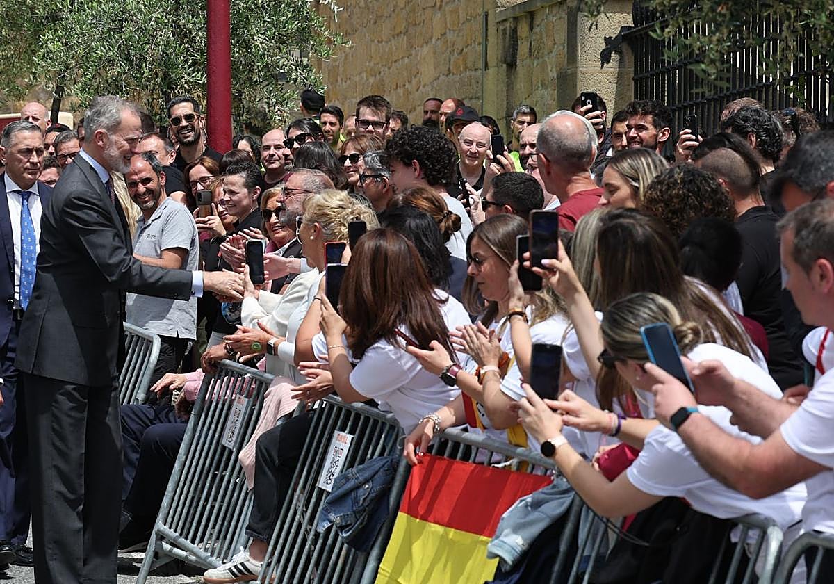 El Rey, en Haro este jueves.