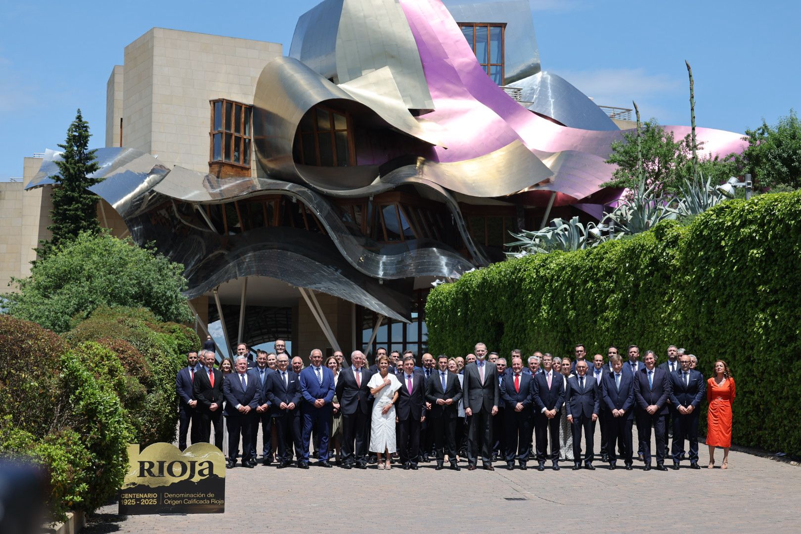 Las imágenes de la visita del Rey a Marqués de Riscal