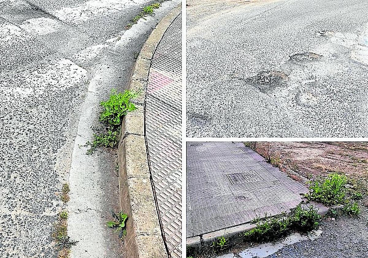 «Los baches del carril bici que une Lardero con Logroño, hoy en La Guindilla.