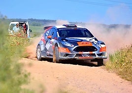 El ganador, con su Fiesta N5, en uno de los tramos.