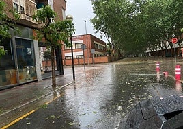 Leves daños por la fuerte tormenta en Logroño