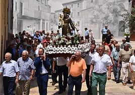 Procesión de San Antonio de Padua, ayer en Pradejón.
