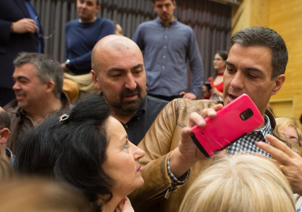 Cerdán, Koldo y Sánchez, en Aldeanueva en 2017.