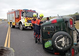 Herido un hombre en un accidente de tráfico en la N-120 en Grañón