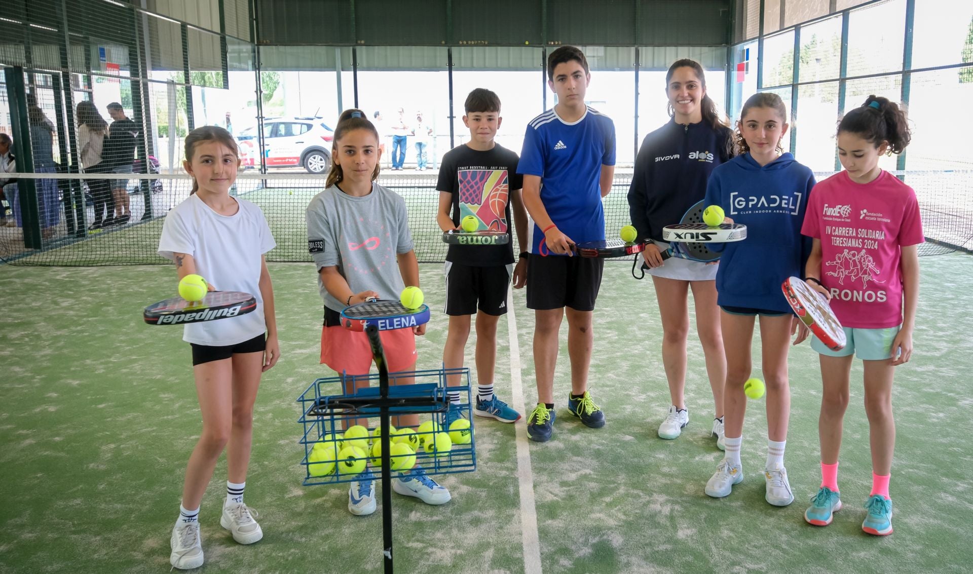 Las imágenes del clinic de pádel de Carolina Navarro en Calahorra