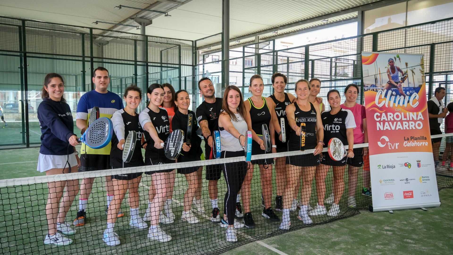 Las imágenes del clinic de pádel de Carolina Navarro en Calahorra