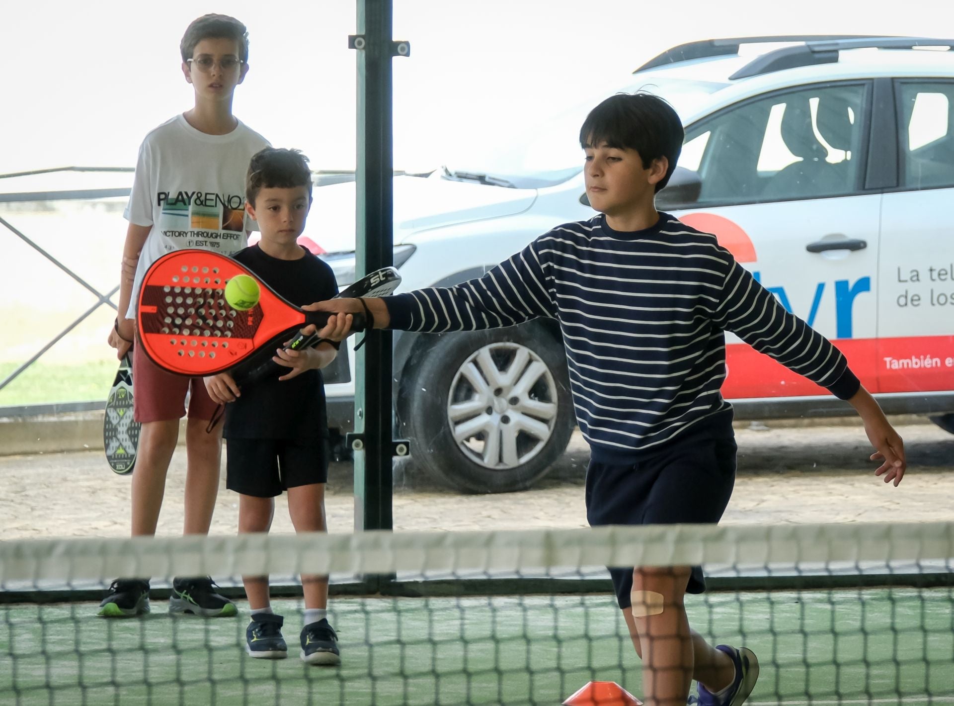 Las imágenes del clinic de pádel de Carolina Navarro en Calahorra