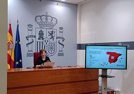 Paloma Castro, durante la rueda de prensa.