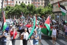 Manifestación contra el genocidio en Palestina en Logroño