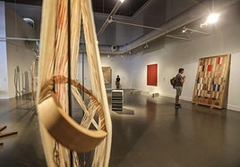 Detalle de la exposición 'Crear sin prisa', en la Sala Amós Salvador de Logroño.