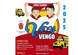 El 'Voy y vengo seguro' viajará a San Fermín, Tudela, San Adrián y Corella