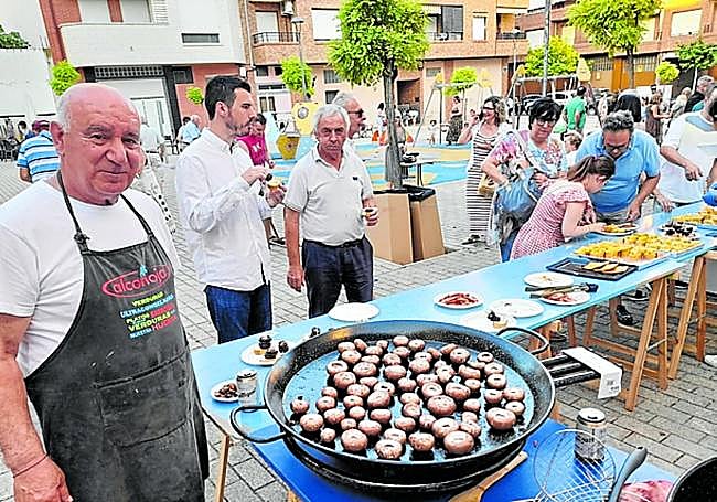 Champiñones en la zona de las degustaciones.