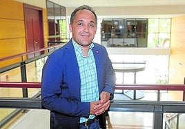 Eduardo Fonseca, en el Rectorado de la Universidad de La Rioja.