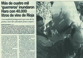 Una Batalla con añada del 2000
