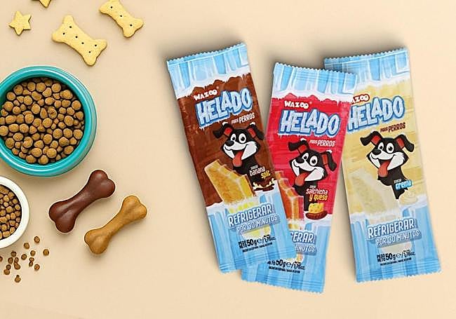 Helados para perros comercializados por el supermercsdo Aldi.