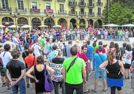 Movilización en 2014 contra la reforma de la Ley de Seguridad, que acabaría sustanciándose un año después.
