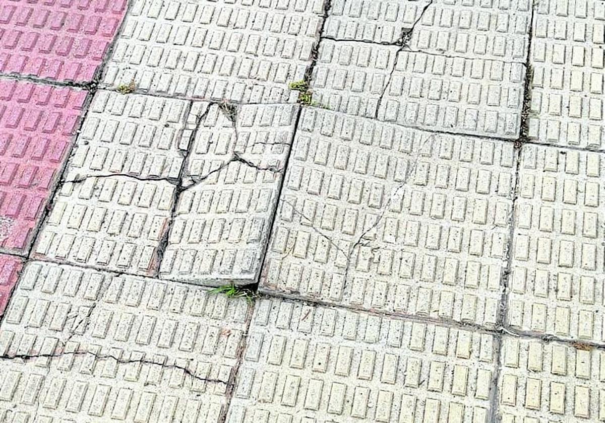 La situación de las baldosas en distintas calles logroñesas, hoy en La Guindilla.
