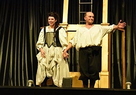 Sara Águeda y Pepe Viyuela, protagonistas de 'El Guitón Onofre', en Rincón de Soto.