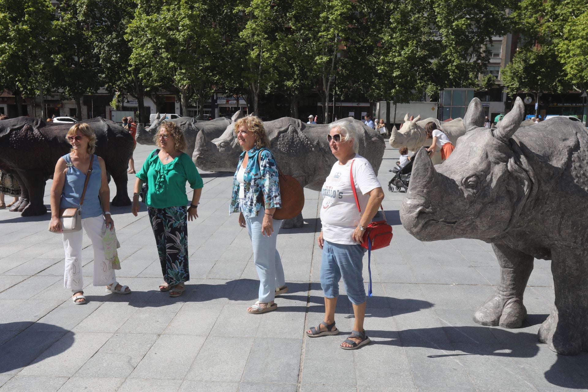 Los logroñeses visitan los rinocerontes de Roberto Fabelo