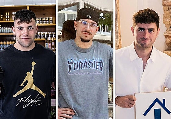 De izquierda a derecha: Hugo Rodríguez, Andrés Labad y Javier Navaridas, tres jóvenes emprendedores.