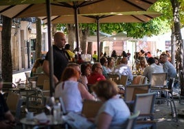 Una terraza de Logroño.