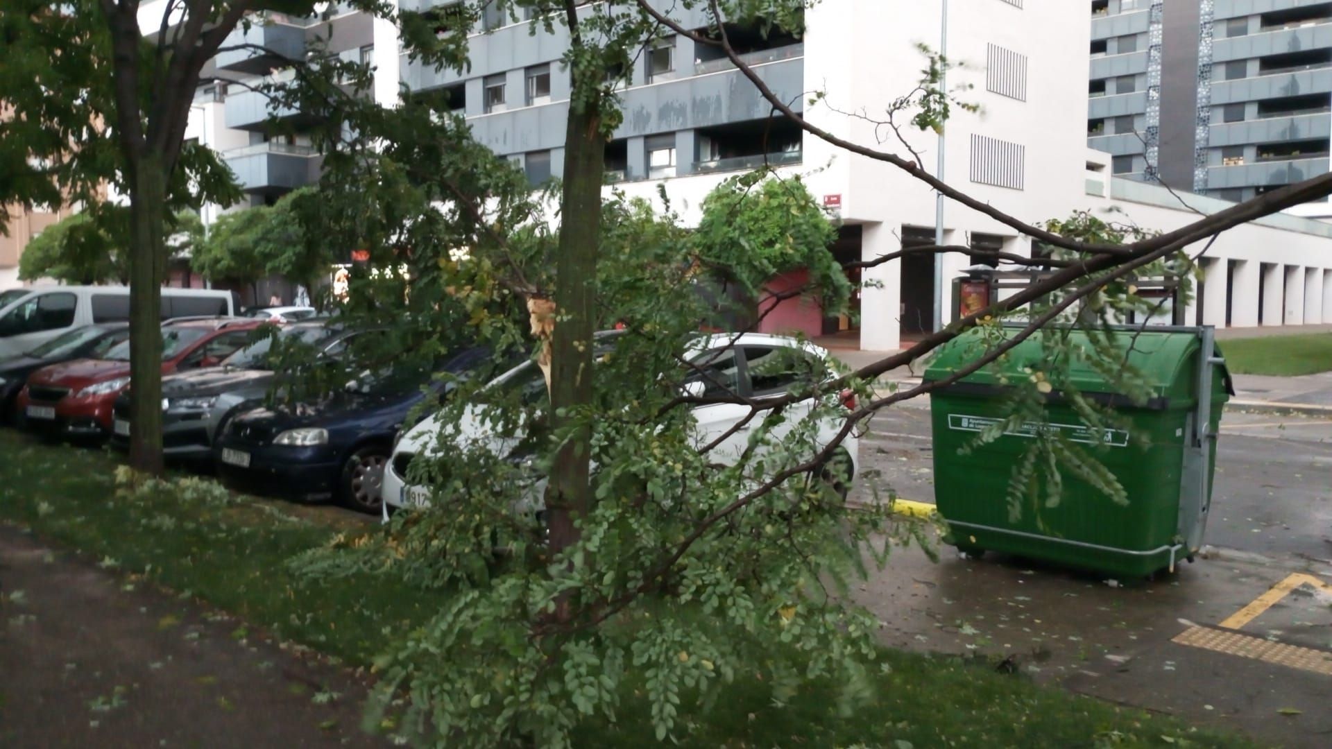 Las imágenes de la fuerte tormenta caída en Logroño