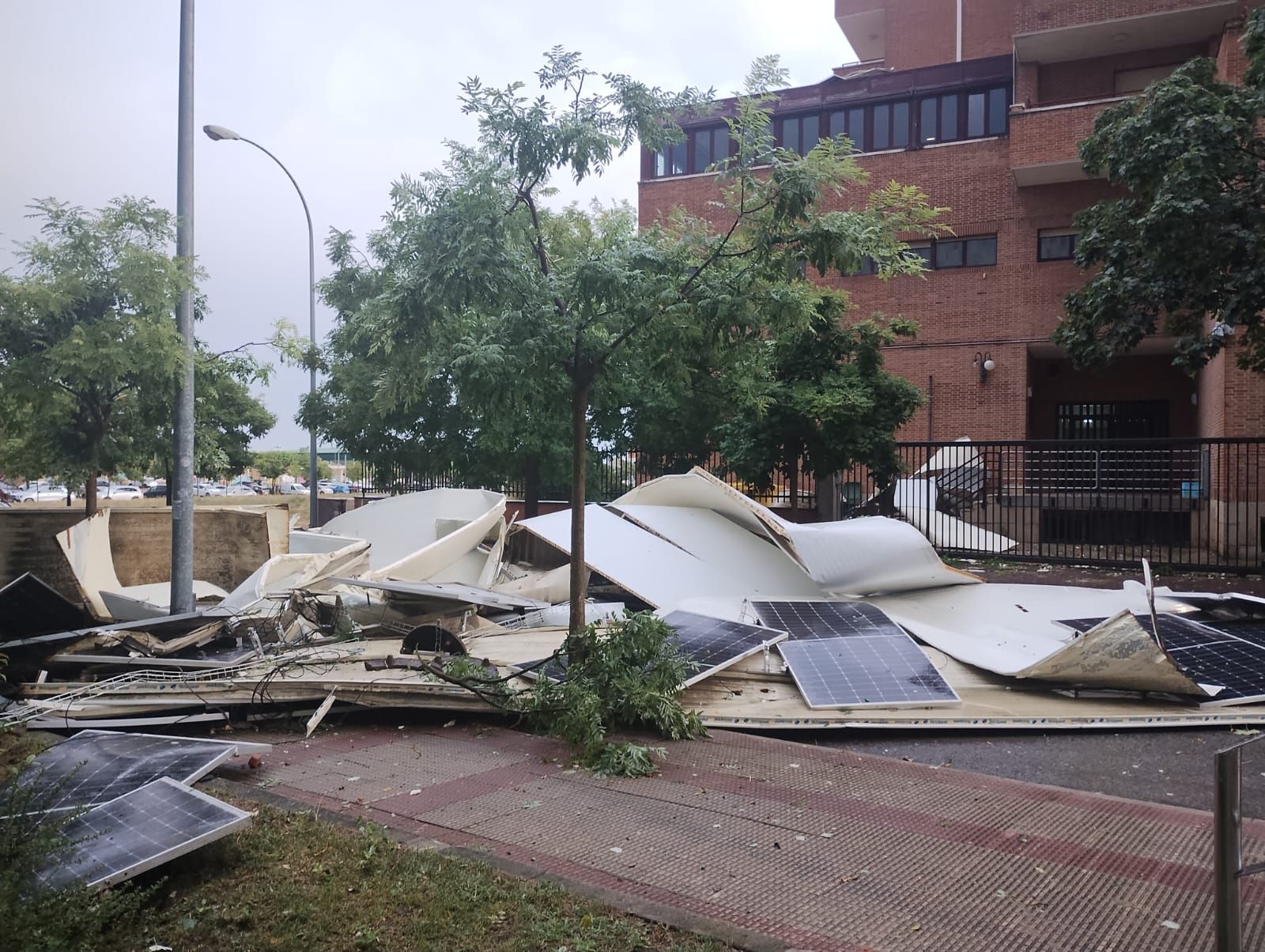 Las imágenes de la fuerte tormenta caída en Logroño