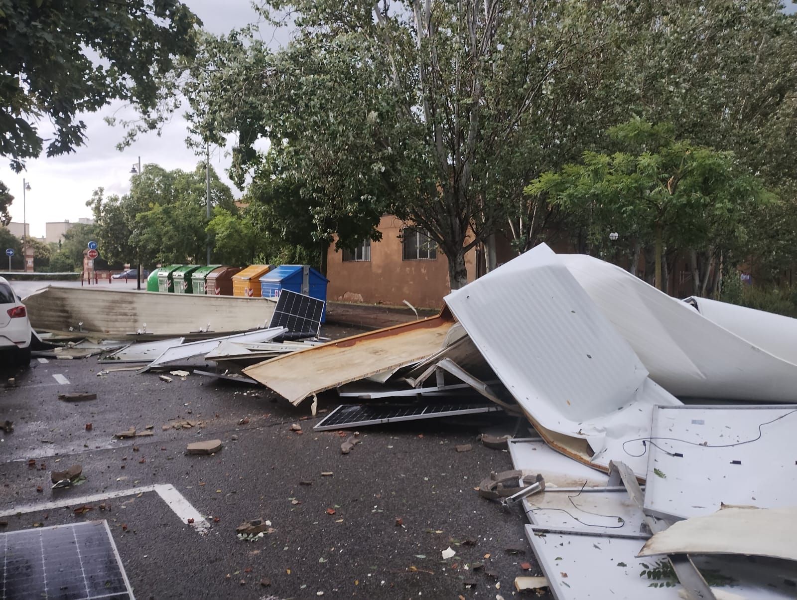 Las imágenes de la fuerte tormenta caída en Logroño