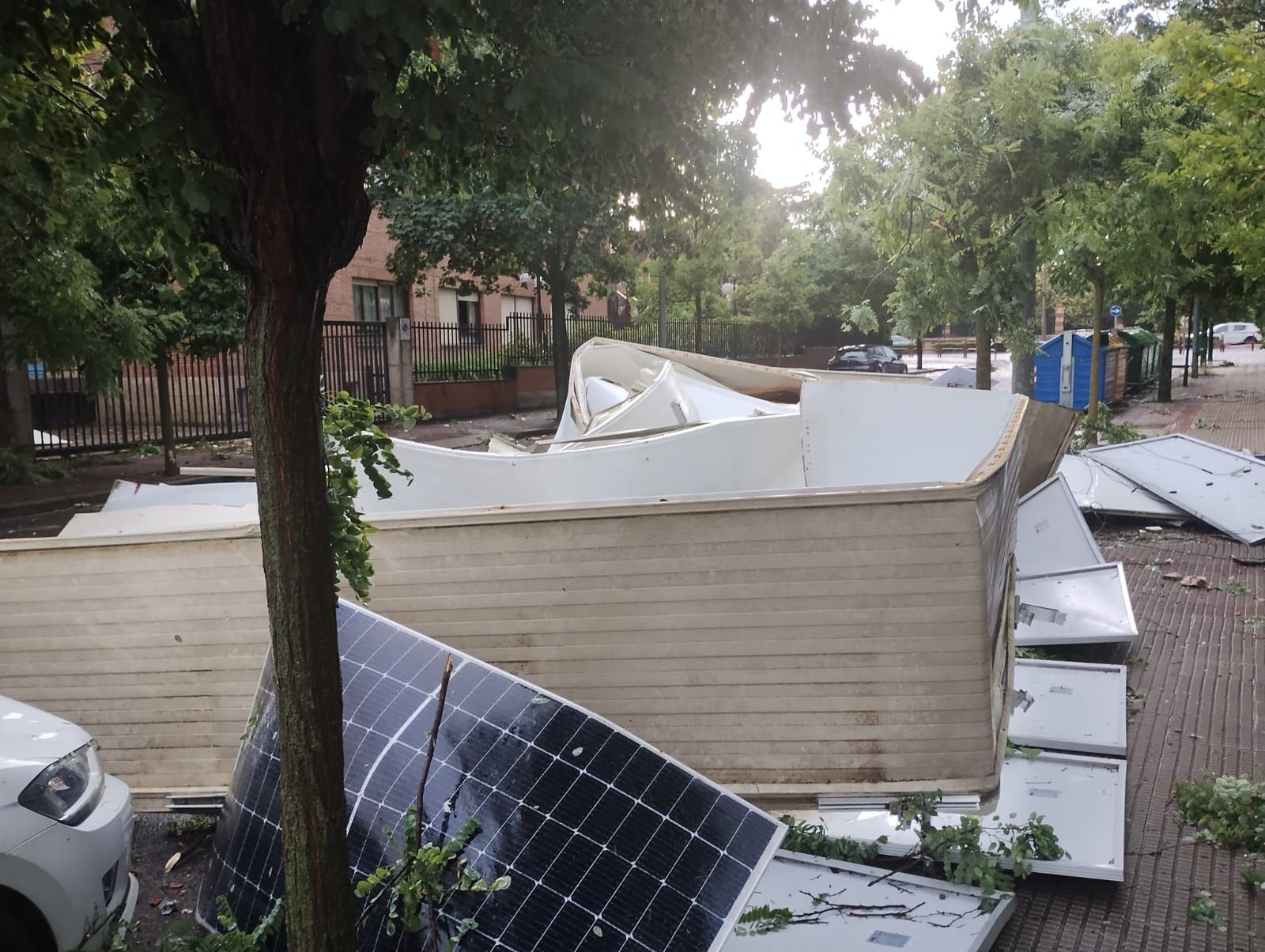 Las imágenes de la fuerte tormenta caída en Logroño