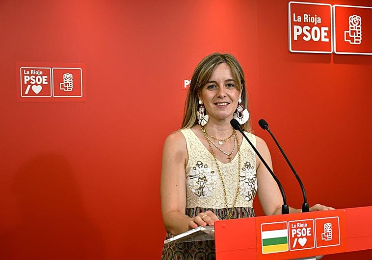 Sara Orradre, durante la rueda de prensa de este martes.