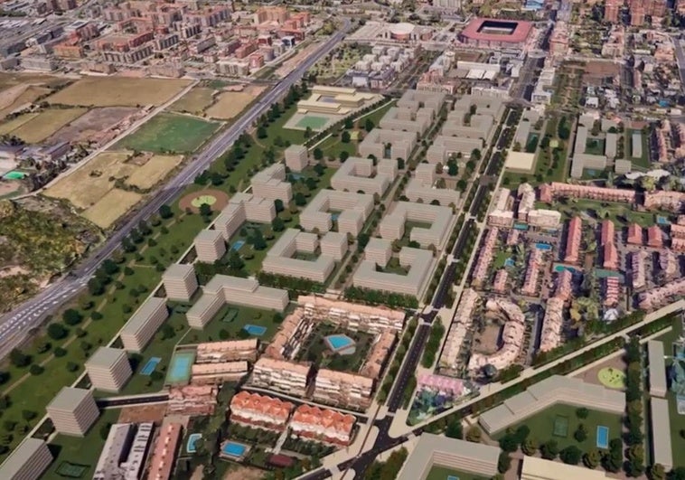 Recreación virtual de cómo se plantea el sector Ramblasque.