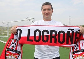 Unai Mendia, técnico de la UD Logroñés, el día de su presetación.