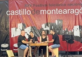 Miembros de Ojaluna, antes del festival.