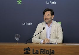 Daniel Marín, en la sala de prensa del Gobierno de La Rioja