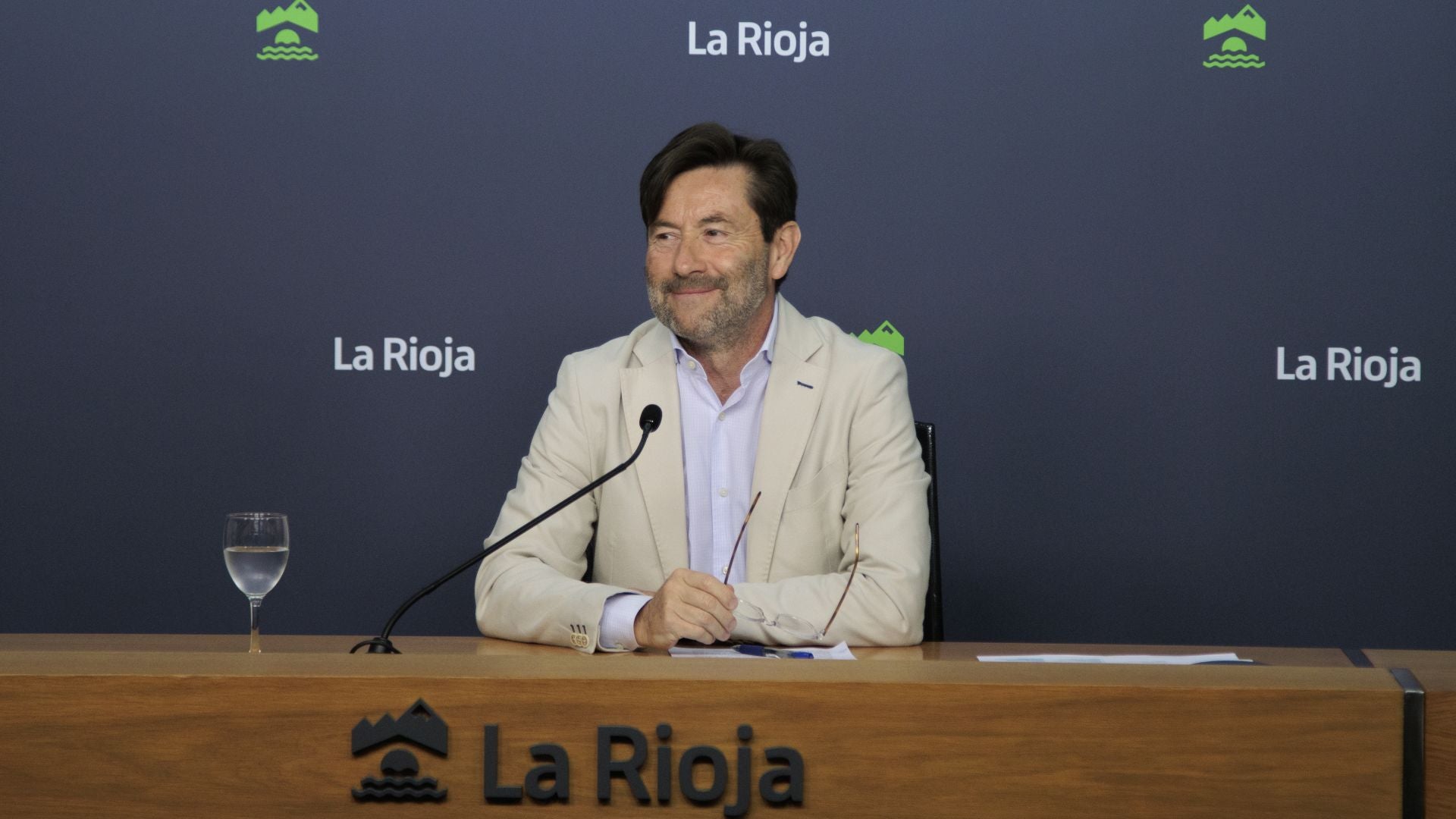 Daniel Marín, en la sala de prensa del Gobierno de La Rioja