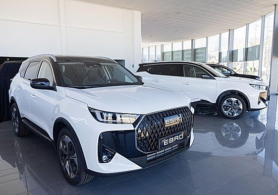 Vehículos en un concesionario de Logroño.