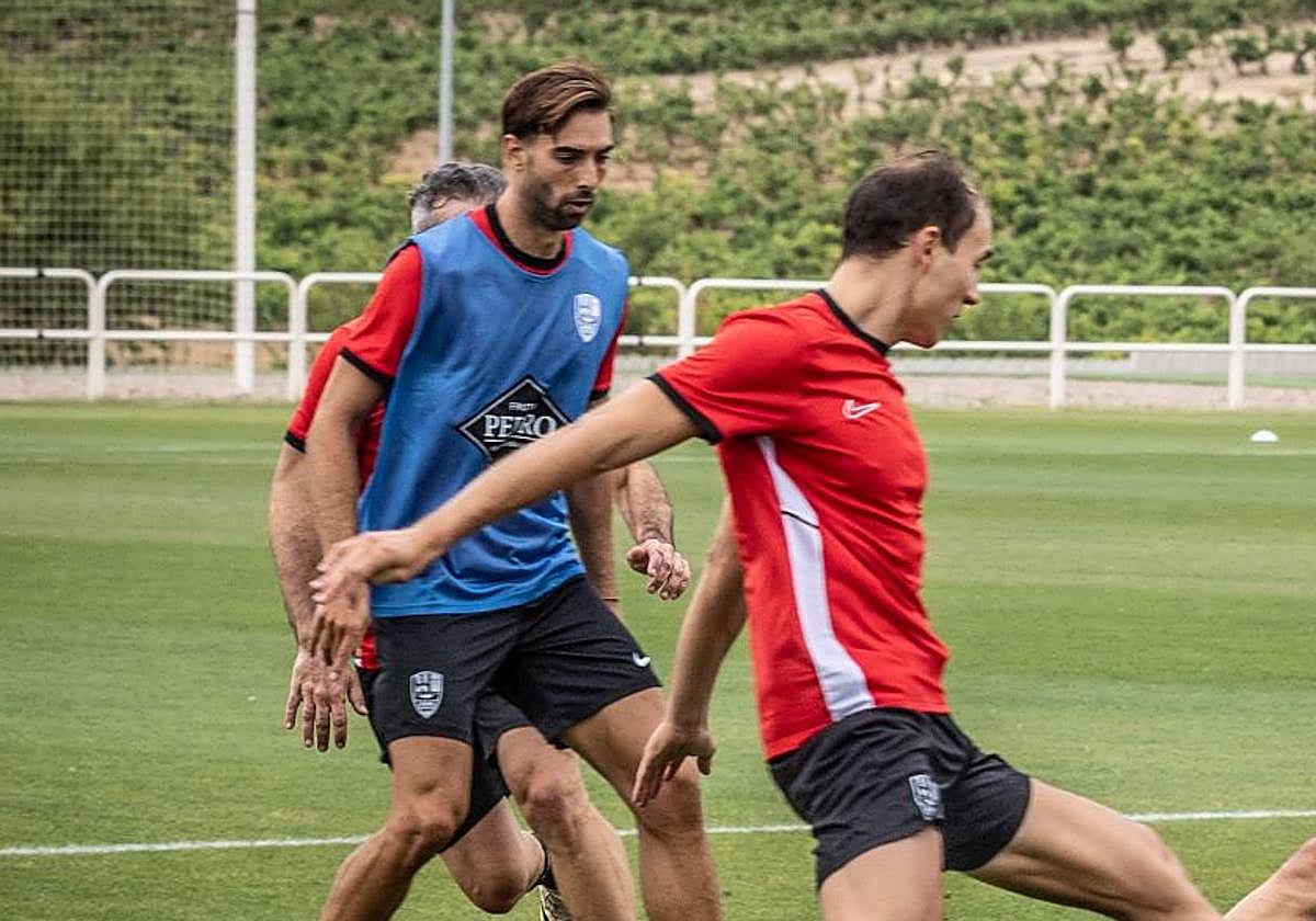Miguel Marí, en un entrenamiento de la UDL.