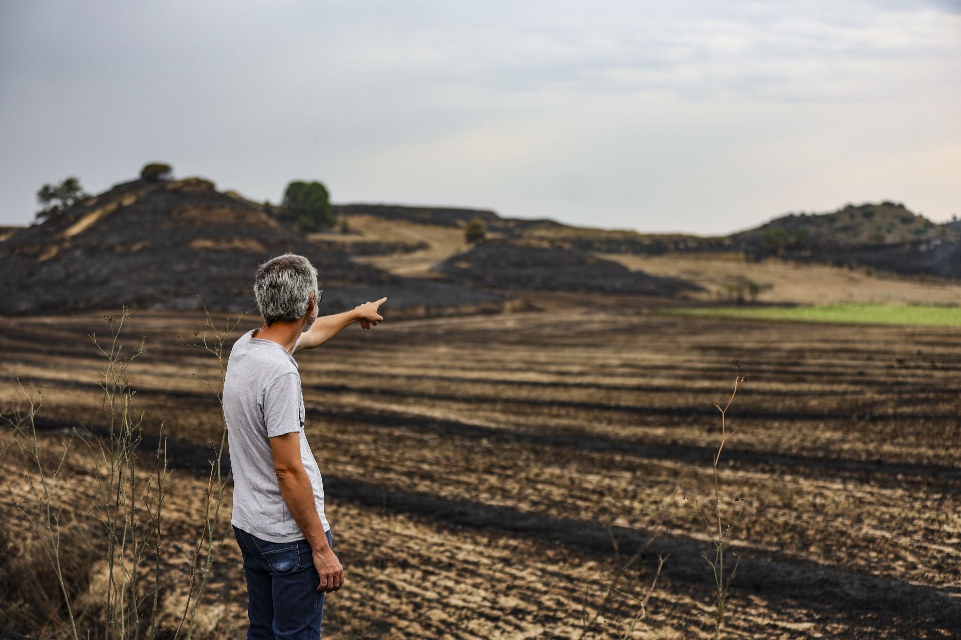 El día después del incendio en Fonzaleche y Gimileo