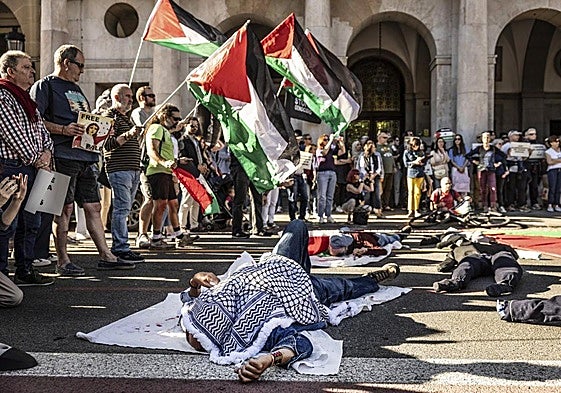 Una de las concentraciones celebradas para protestar por el genocidio de Gaza.