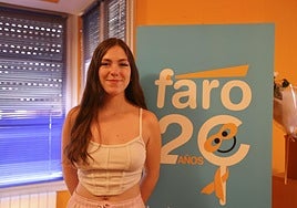 Ángela Celaya, en la sede de FARO en Logroño.