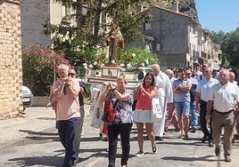 Procesión de la Natividad, ayer en Inestrillas.