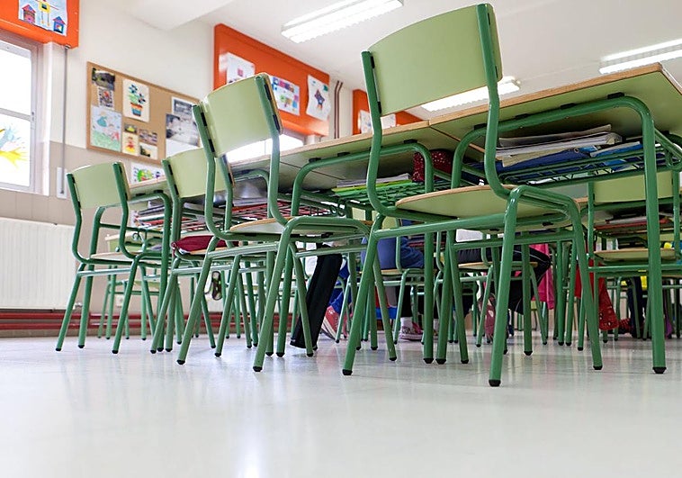 Imagen de archivo de un aula de La Rioja.