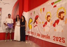 La pancarta de la peña Lubumbas de Arnedo homenajeará a los videojuegos clásicos