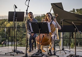 Concierto en la terraza del vestíbulo del Riojaforum durante la pasada edición de la Semana de Música Antigua.