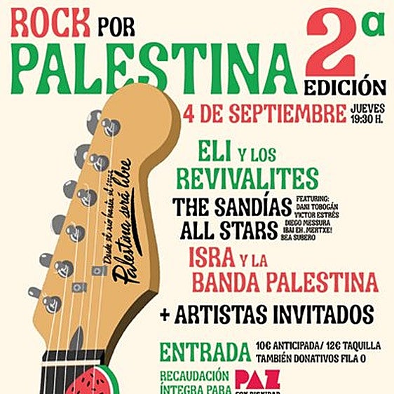 Cartel de la segunda edición de Rock por Palestina.