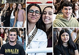 Algunos de los nuevos alumnos de la Universidad de La Rioja.