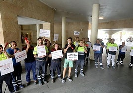 Protesta en el pleno de julio de este año.