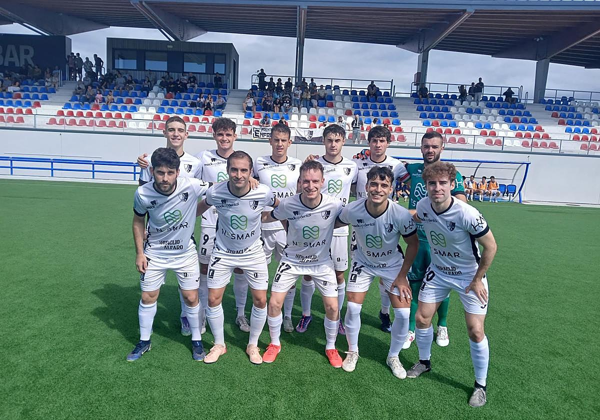 Once inicial del Alfaro en el choque ante el Eibar B.