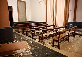 Imágenes tomadas este domingo en la iglesia